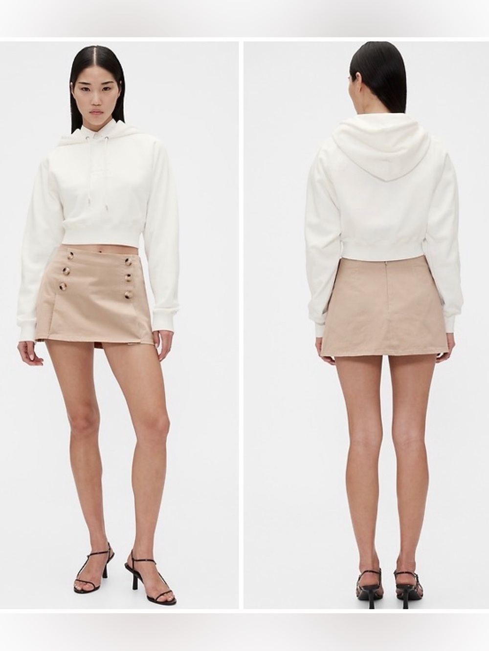 GAP GapStudio Twill Sailor Skort Classic Khaki Tan Zac Posen Sz 10 NWT